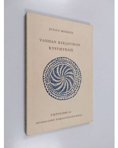 Kirjailijan Julius Mägiste käytetty kirja Vanhan kirjaviron kysymyksiä : tutkielma viron kirjakielen varhaisvaiheista 1200-luvulta 1500-luvun lopulle