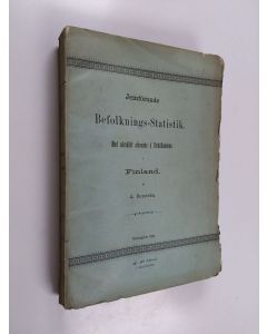 Kirjailijan A. Boxström käytetty kirja Jemförande befolknings-statistik : med särskildt afseende å förhållandena i Finland