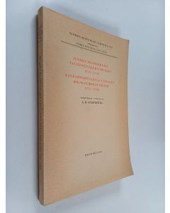 Kirjailijan Arno Rafael Cederberg käytetty kirja Suomen Maaherrojen Valtiopäiväkertomukset 1755-1756 - Landshövdingarnas i Finland riksdagsberättelser 1755-1756