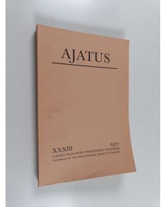 käytetty kirja Ajatus 33 : Suomen filosofisen yhdistyksen vuosikirja 1971