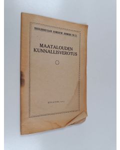 käytetty teos Maatalouden kunnallisverotus