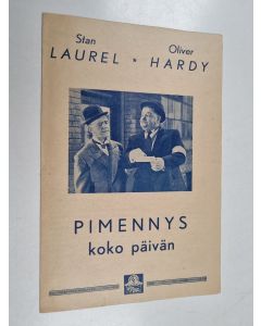 uusi teos Pimennys koko päivän = Mörklagt hela dan