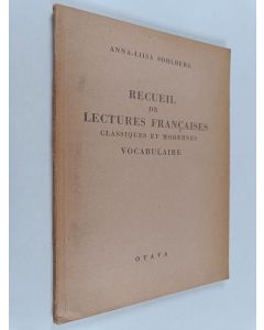 Kirjailijan Anna-Liisa Sohlberg käytetty kirja Recueil de lectures francaises : Classiques et modernes vocabulaire