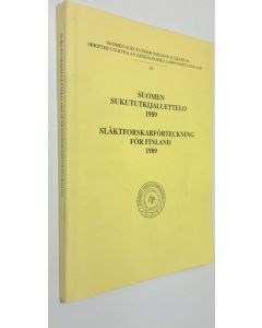 käytetty kirja Suomen sukututkijaluettelo 1989 = Släktforskarförteckning för Finland 1989