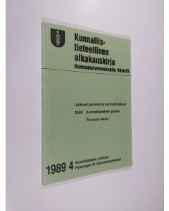 käytetty kirja KTA 4/1989 : Julkiset palvelut ja kunnallistalous