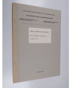 Kirjailijan Bertil Godenhielm käytetty teos Erään pietsosähköisen muuntimen analyysi