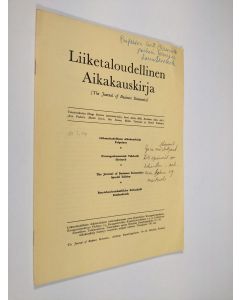 käytetty teos Liiketaloudellinen aikakauskirja n:o 1-1961