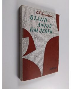 Kirjailijan Carl Fredrik Sandelin käytetty kirja Bland annat om Jeder