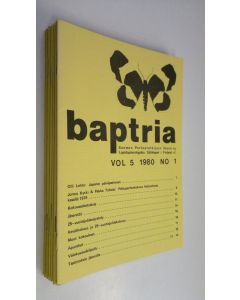 käytetty teos Baptria : Suomen perhostutkijain seuran tiedotuslehti erinäisiä numeroita (1985 n:o 1-2, 1984 n:o 2, 4, 1980 n:o 1, 4)