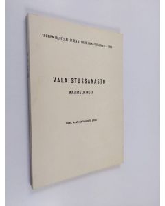 käytetty kirja Valaistussanasto määritelmineen