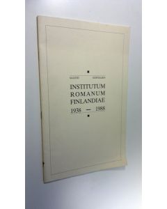 käytetty kirja Institutum Romanum Finlandiae 1938-1988