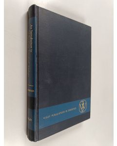 Kirjailijan T.W. Anderson käytetty kirja An introduction to multivariate statistical analysis