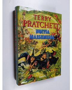 Kirjailijan Terry Pratchett käytetty kirja Noitia maisemissa