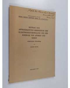 Kirjailijan Risto Niini käytetty kirja Beitrag zur approximativen Berechnung der Elektronenverteilung und der Energie von Atomen und Ionen