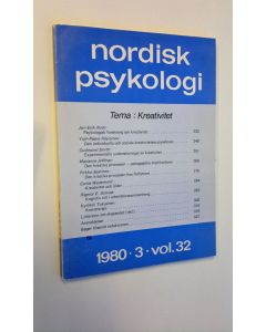 Kirjailijan Jan-Erik Ruth & Häyrynen ym. käytetty kirja Nordisk psykologi nro 3/1980 vol. 32