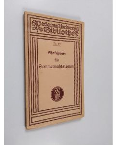 Kirjailijan William Shakespeare käytetty kirja Ein Sommernachtstraum