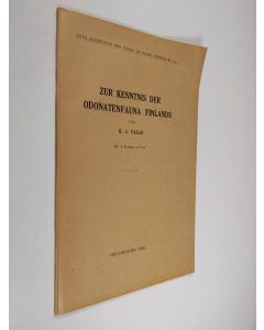 Kirjailijan K. J. Walle käytetty kirja Zur Kenntnis der Odonatenfauna Finnlands
