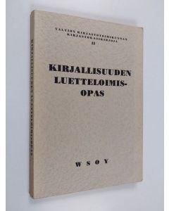 käytetty kirja Kirjallisuuden luetteloimisopas