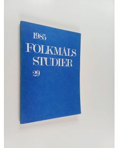 käytetty kirja Folkmålsstudier 29/1985