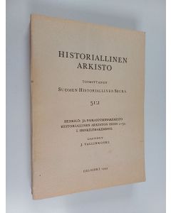 käytetty kirja Historiallinen arkisto 51 : 1