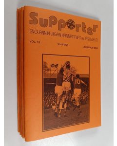 käytetty teos Supporter vol. 13 N:o 1-6 (72-77) helmikuu 2004-joulukuu 2004 ) puuttuu n:o 5 (76) Englannin liigan kannattajat ry jäsenlehti