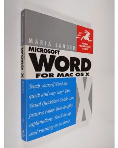 Kirjailijan Maria Langer käytetty kirja Microsoft Word for Mac OS X
