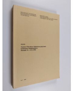 Tekijän Leila Haaparanta  käytetty kirja OLIO : Suomen filosofisen yhdistyksen järjestämä kotimainen tutkijakollokvio, Helsinki 11.-12.1.1984