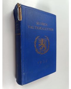 käytetty kirja Suomen valtiokalenteri Vuodeksi 1933