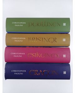 Kirjailijan Christopher Paolini käytetty kirja Perillinen 1-4 : Eragon ; Esikoinen ; Brisingr ; Perillinen