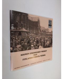 Kirjailijan Orvokki Holopainen käytetty teos Suomen ensimmäiset messut 1920 : "täällä nousee ihmetys huippuunsa" : "min själ lögade sig i allt det vackra" = The first Finnish fair = Finlands första mässa 1920