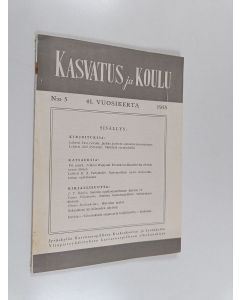 käytetty kirja Kasvatus ja koulu 5/1955