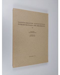 käytetty kirja Valtionarkiston yleisluettelo 3