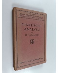 Kirjailijan Horst von Sanden käytetty kirja Praktische Analysis