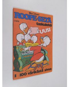 Kirjailijan Walt Disney käytetty teos Poope-Setä taskulehti 1/1978 (näköispainos)
