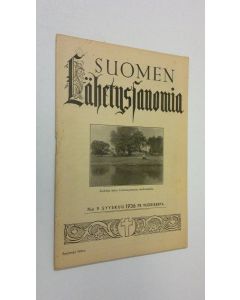 käytetty teos Suomen lähetyssanoma n:o 9 syyskuu 1936