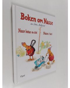 Kirjailijan Sven Nordqvist käytetty kirja Boken om Nasse - Nasse hittar en stol