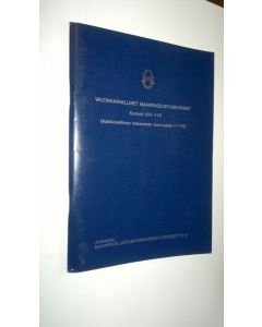 käytetty kirja Valtakunnalliset maanpuolustuskurssit 101-110 ; aakkosellinen hakemisto kursseista 1-110