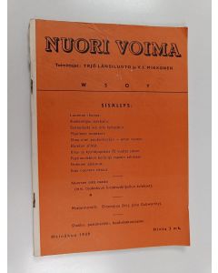 käytetty teos Nuori voima heinäkuu 1939