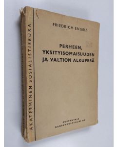 Kirjailijan Friedrich Engels käytetty kirja Perheen, yksityisomaisuuden ja valtion alkuperä