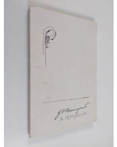 Kirjailijan Lasse Victorzon käytetty kirja G.O. Rosenqvist in memorium