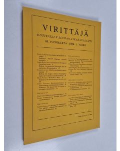 käytetty kirja Virittäjä 1/1984