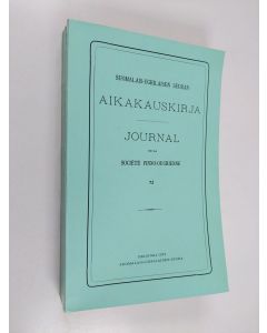 käytetty kirja Suomalais-ugrilaisen seuran aikakauskirja journal de la société finno-ougrinne 72