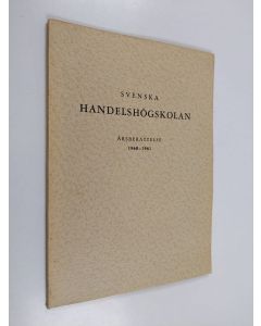 käytetty kirja Svenska handelshögskolan årsberättelse 1960-1961