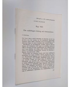 Kirjailijan Curt Olsson käytetty teos Kap. VIII : Om anderslagets ledning och förtroendemän (Särtryck ur "Vår andelsverksamhet")