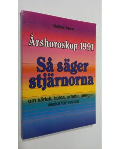 Kirjailijan Heikki Vesa käytetty kirja Årshoroskop 1991 : så säger stjärnorna
