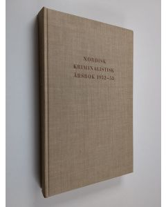 käytetty kirja Nordisk kriminalistisk årsbok 1952-53