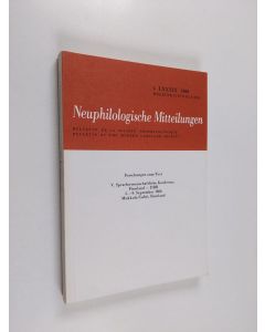 käytetty kirja Neuphilologische Mitteilungen  4 LXXXIX 1988