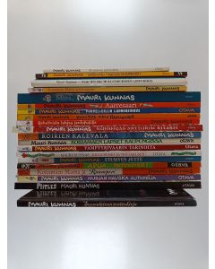 Kirjailijan Mauri Kunnas käytetty kirja Piitles ; Hurjan hauska autokirja ; Koiramäen Martta ja Ruuneperi ; Koiramäen Martta ja tiernapojat ; Apua, merirosvoja! ; Hullunkurinen lintukirja ; Etusivun juttu + Nuuskija-liite ; Joulupukki ja noitarumpu ; Vamp