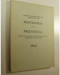 käytetty kirja Suomen lakimiesliiton lakimiespäivien pöytäkirja 1963
