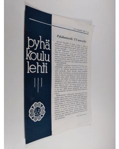 Kirjailijan Pentti Taipale käytetty teos Pyhäkoululehti 1/1965